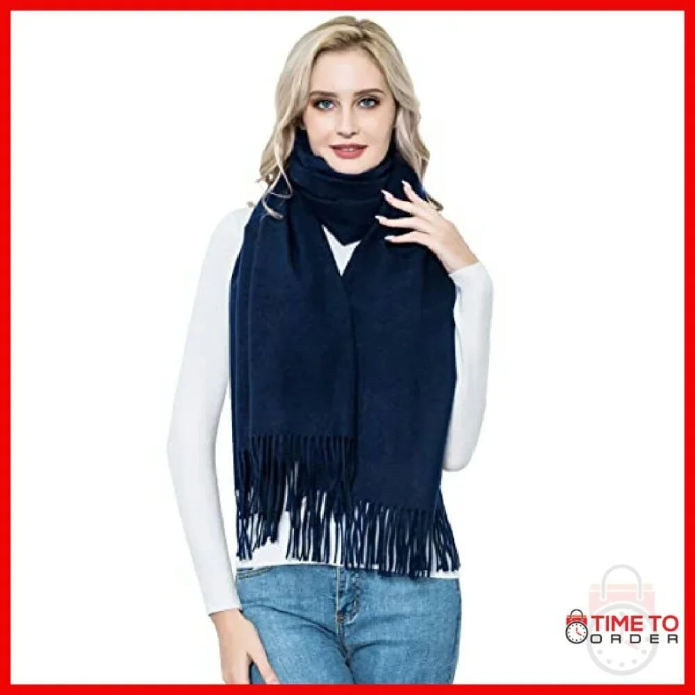 Large Winter Wool Scarf Shawl Wrap - Super Soft Warm Pashmina Travel